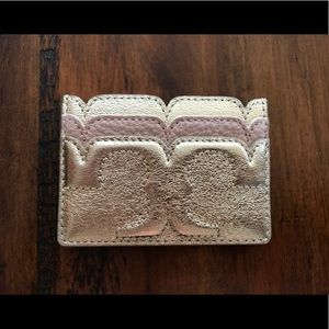 ✨TORY BURCH✨ Scallop T Metallic Card Case